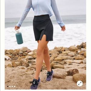 Beyond Yoga Heather rib tennis skirt XS black